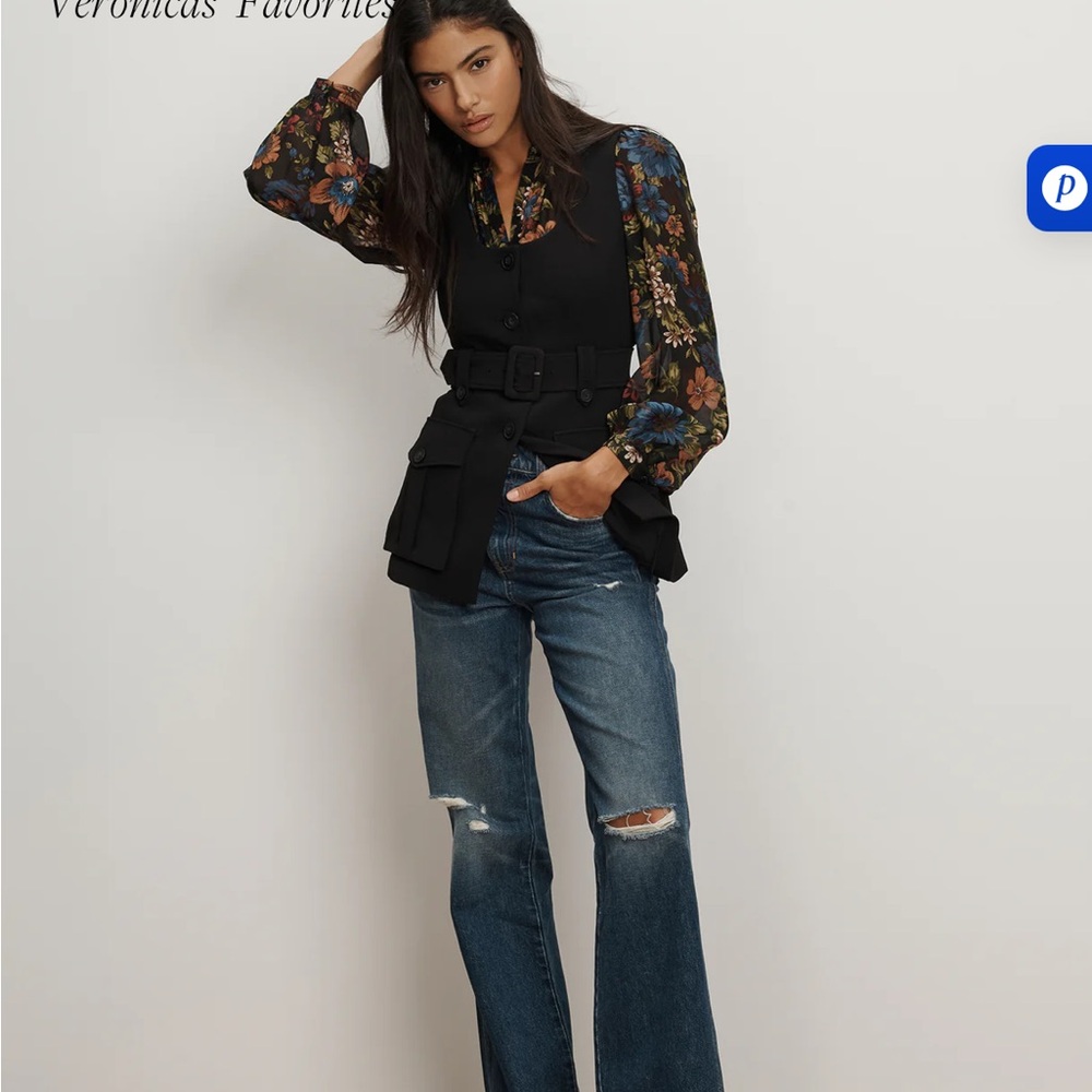 Veronica Beard Black Becker Vest NWT